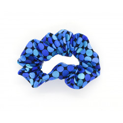 Blue Disco Spot Mini Scrunchie