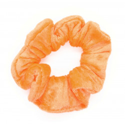 Neon Orange Velvet Scrunchie